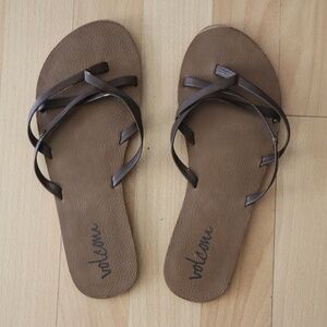Volcom - Women's New School Sandals - US Women 7 - Brown